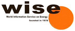 Logo of World Information Service on Energy, a small but active organisation critically following the international energy sector, in particular the nuclear energy lobby.